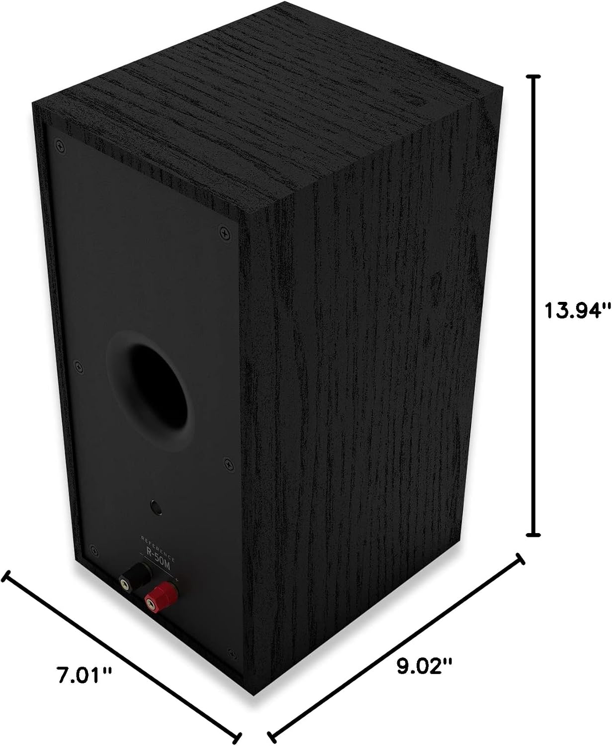 Klipsch Reference Next-Generation R-50M Horn-Loaded Bookshelf Speakers with 5.25' Spun-Copper Woofers for Best-in-Class Home Theater Sound in Black