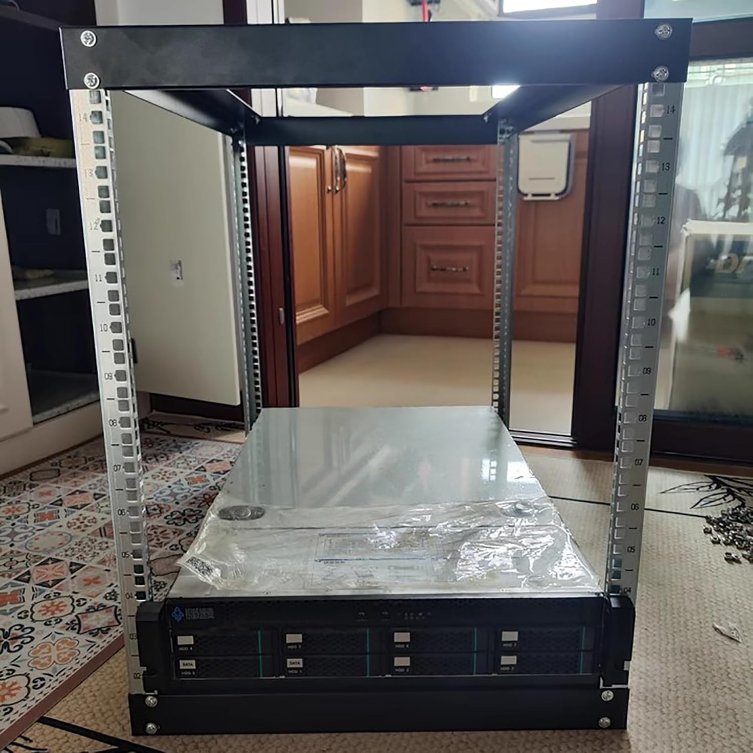 Adjustable Shelf Audio Equipment Rack Cabinet, Home Complete Rack Stereo System for Amplifier, Media Stand Shelving/Av Component Furniture(D 51cm(20 1/8'),51X80.8cm)