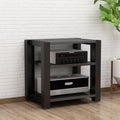 Stereo Racks and Stands, 2/3/4/5 Tier AV Media Stand, Audio Equipment Rack with Adjustable Shelves, Reinforced Steel Frame, Adjustable Footpads, for Home Theater(Black,3 Tier 60x51x60cm)