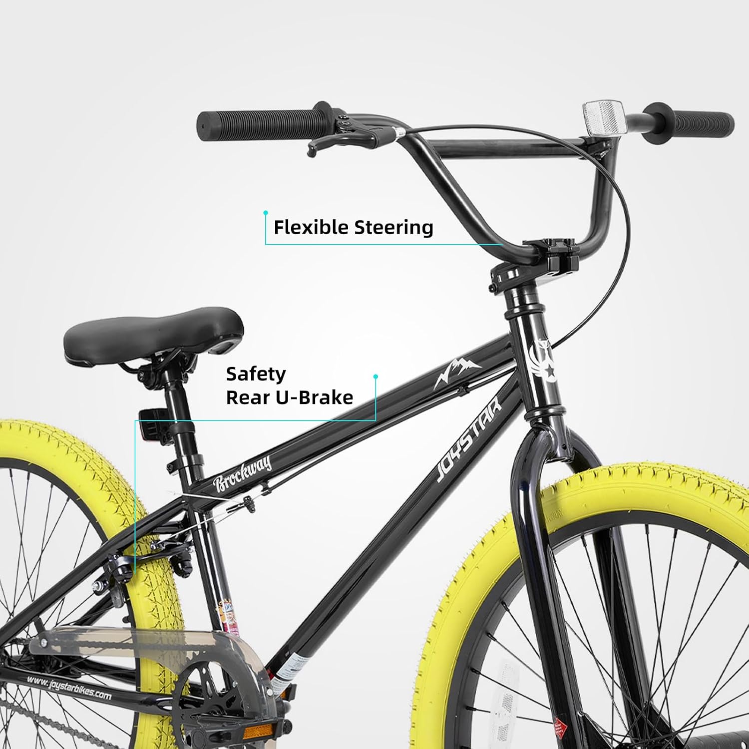 JOYSTAR Brockway Freestyle Kids BMX Bikes 20' 24' Kids Bicycles for 6-14 Years Old Boys Girls and Beginner-Level Riders 2 Pegs Multiple Colors