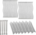 MixRBBQ BBQ Future Grill Replacement Parts for Napoleon Prestige 500 and Built-in Prestige 500, Stainless Steel 7-Pack Heat Plates, 4-Pack Burner and 2-Pack Grate Grid for Napoleon