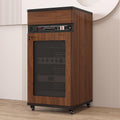 Walnut Media Storage Cabinet - 52x55x108cm, DVD Display & Audio Tower for Game Consoles, DVD Players, and Media Equipment - Stylish Console Cabinet with Storage Rack