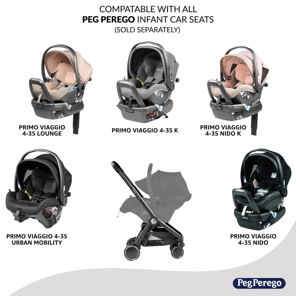 PEG City Loop Frame Only | Compact Travel System from Infant to Toddler | Air Travel Friendly | Compatible with All Primo Viaggio Infant Car Seats-Sold Separately