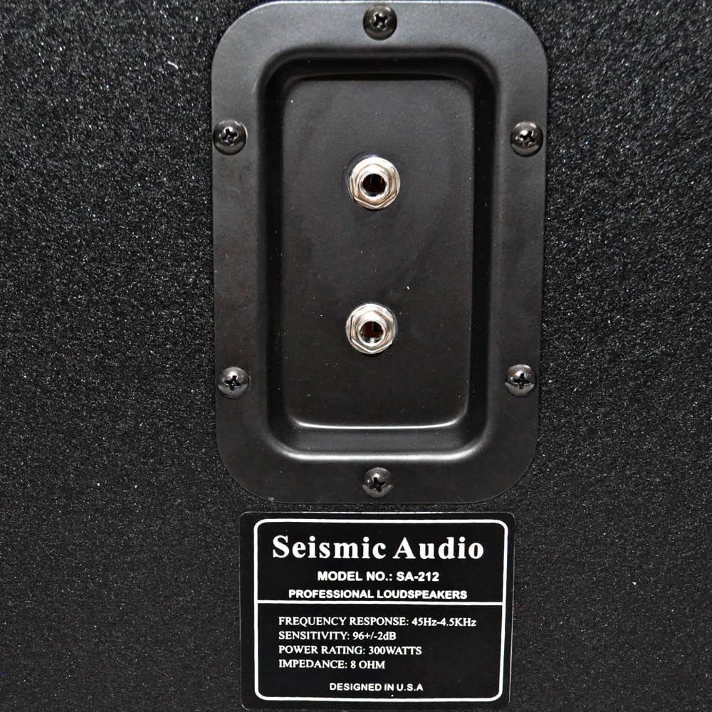 Seismic Audio - SA-212Empty-USA - Empty 2x12 Guitar Speaker Cabinet with Interchangeable USA Grille