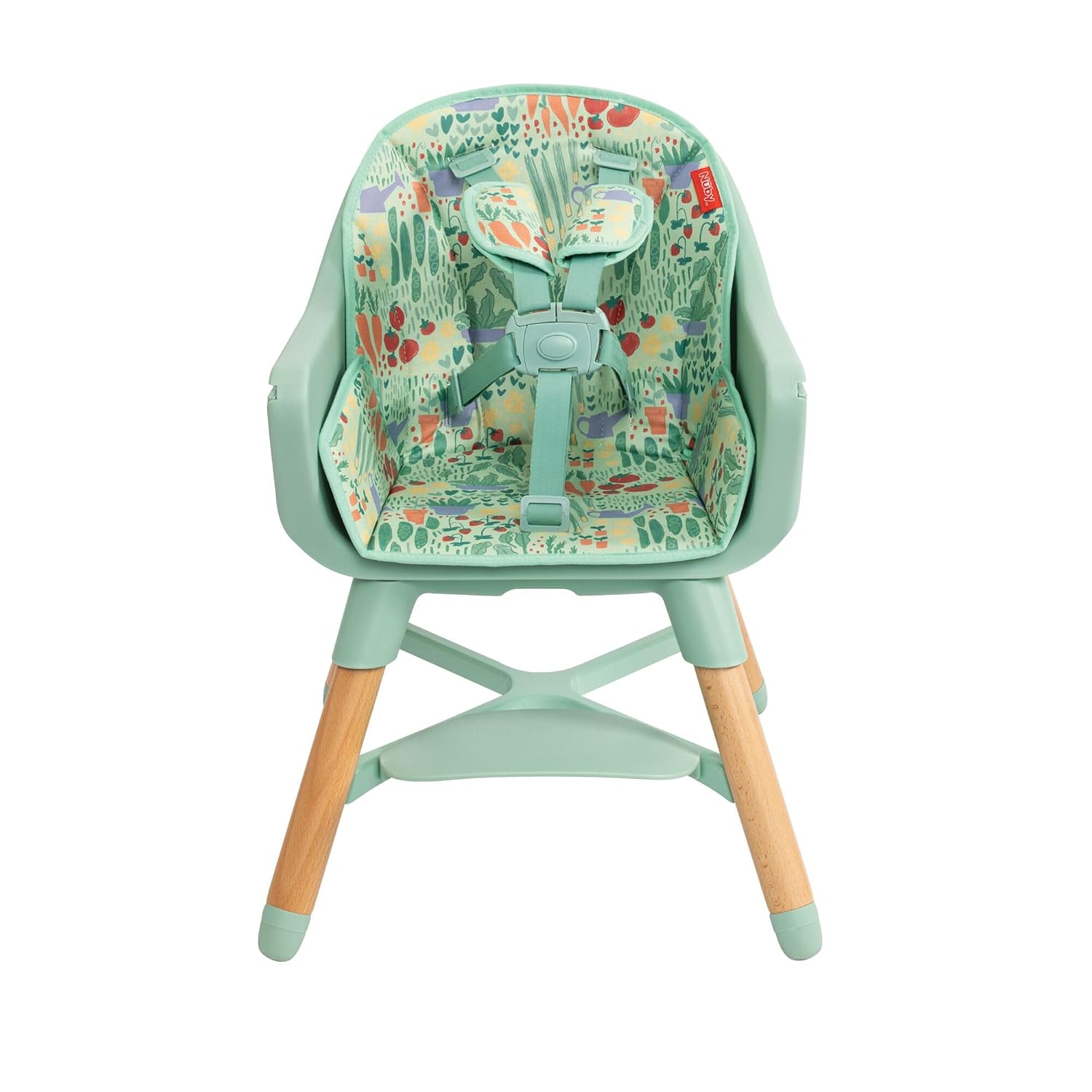 Nuby 4-in-1 Baby High Chair Seat with Removable Tray - 6+ Months to 3 Years - Adjustable Toddler Chair for Eating - Holds Up to 60 lbs - Green