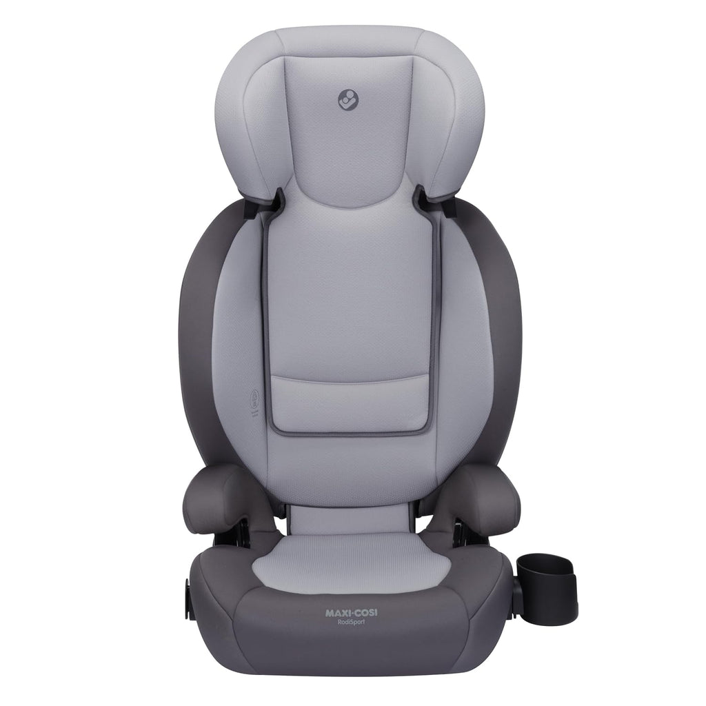 Maxi-Cosi RodiSport Kids Booster Car Seat, High-Back, Backless Booster, 7-Position Headrest, Easy Latch System, Reclining Chair, Belt Guide, Fits 40-100 lbs, 43.4-57 in, Sea Salt