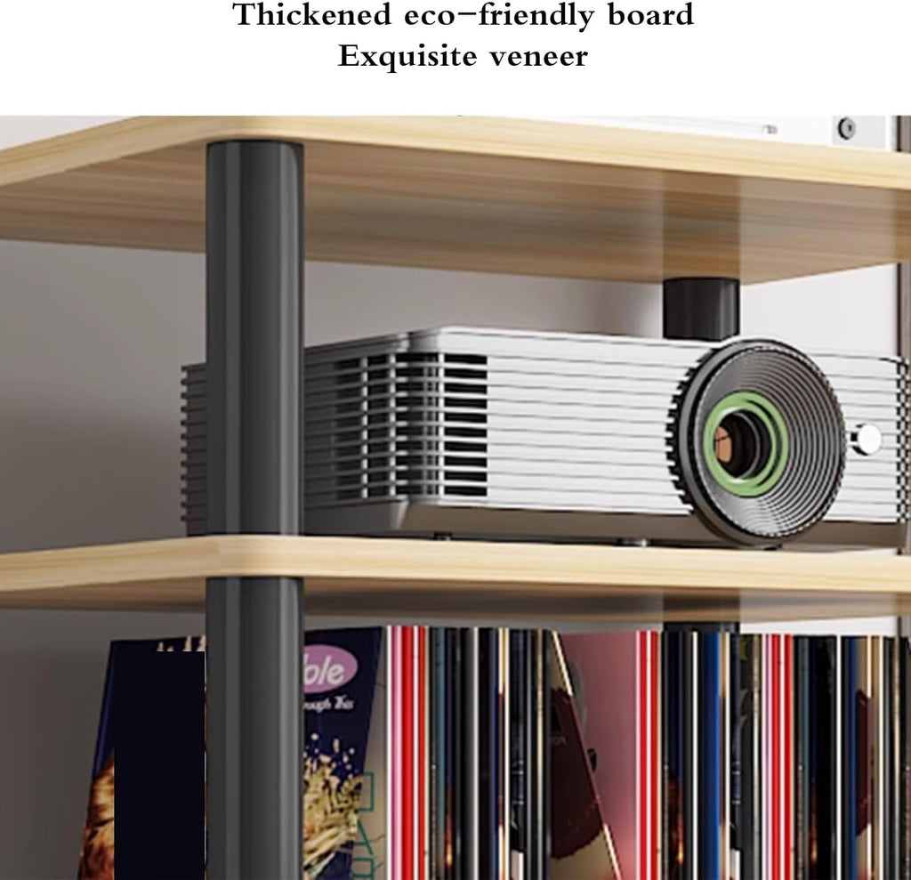 1/2/3/4 Layers Home Office Audio Equipment Stand, Multi-Functional Shelving Unit for Speakers Books, Storage Rack with Optional Tier Spacing(Brown,60 * 40 * 30cm(2Tier))
