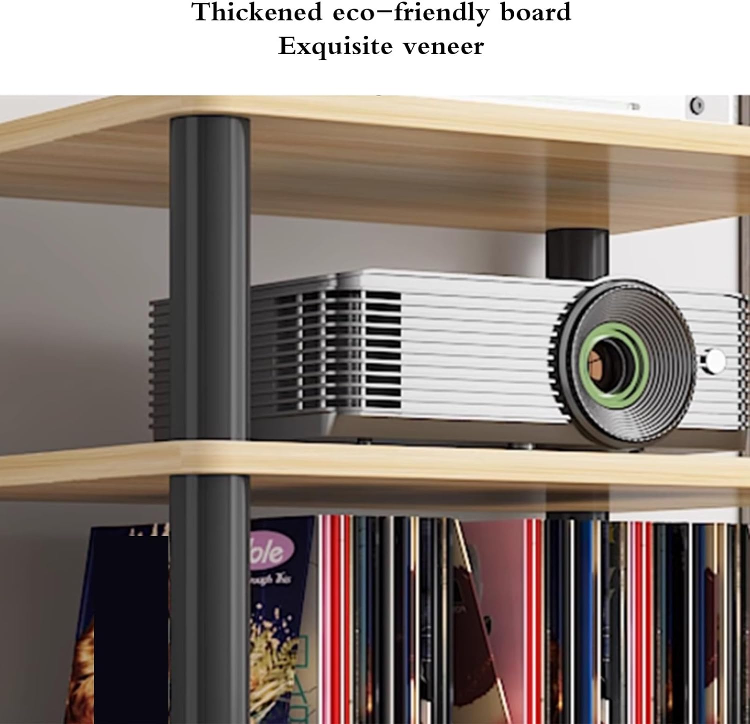 1/2/3/4 Layers Home Office Audio Equipment Stand, Multi-Functional Shelving Unit for Speakers Books, Storage Rack with Optional Tier Spacing(Brown,60 * 40 * 30cm(2Tier))