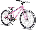 JOYSTAR Lubbock 20 24 Inch Kids Bike for Boys & Girls Ages 7-12 Years Hardtail Mountain Bike for Kids with 1-Speed/7-Speed Drivetrain, White Wall Knobby Tires, Kids' Bicycle