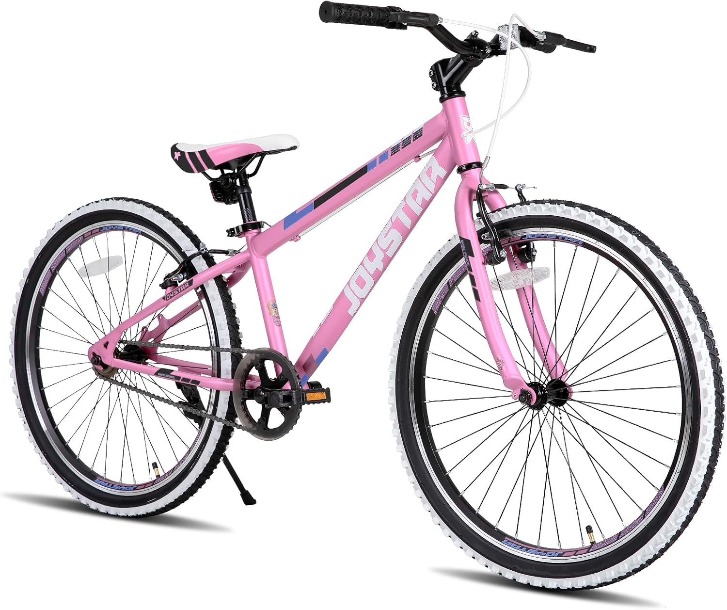 JOYSTAR Lubbock 20 24 Inch Kids Bike for Boys & Girls Ages 7-12 Years Hardtail Mountain Bike for Kids with 1-Speed/7-Speed Drivetrain, White Wall Knobby Tires, Kids' Bicycle