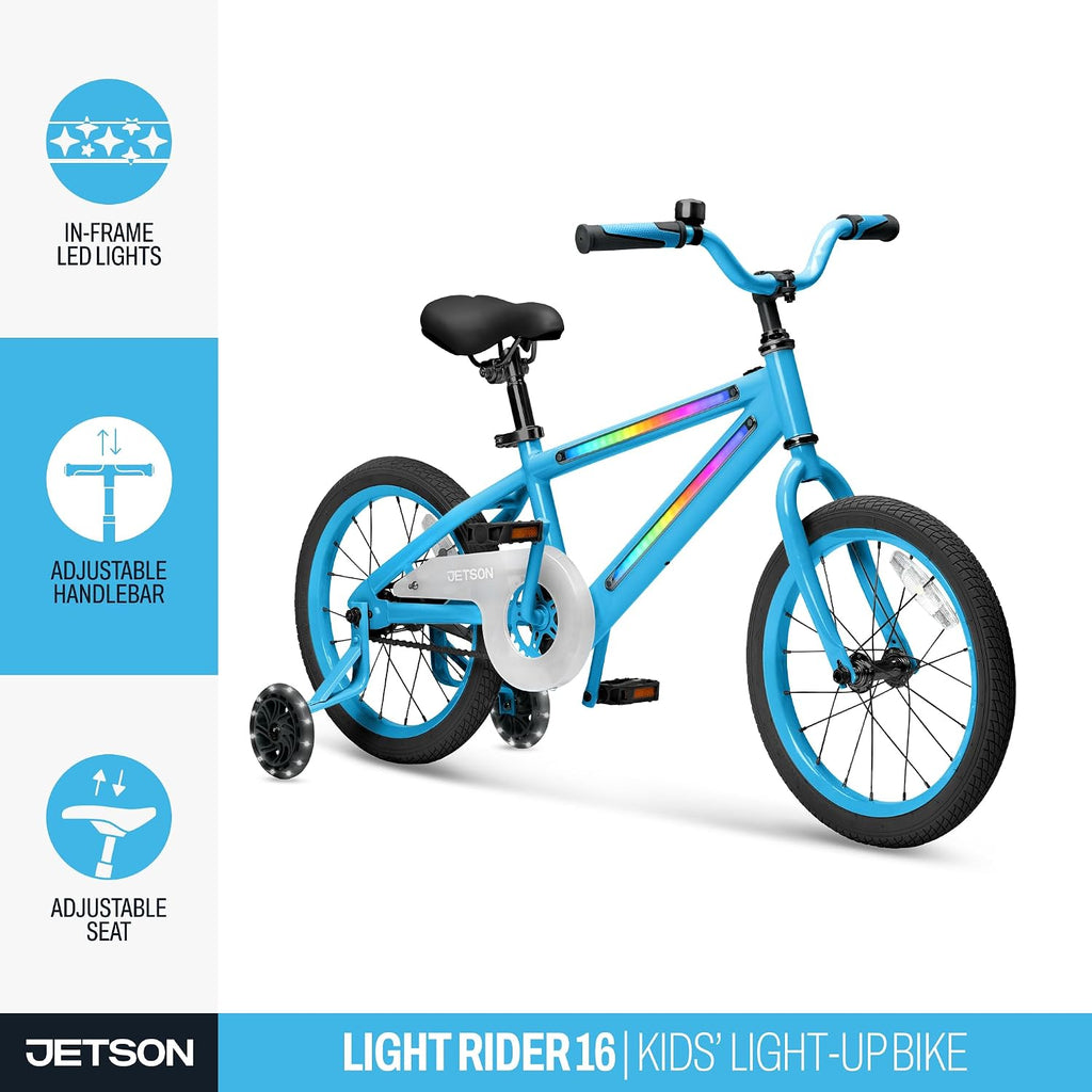 Jetson Light Rider Kids' Light-up Unisex Bike, LED Light-up Frame, 3 Different Light Modes