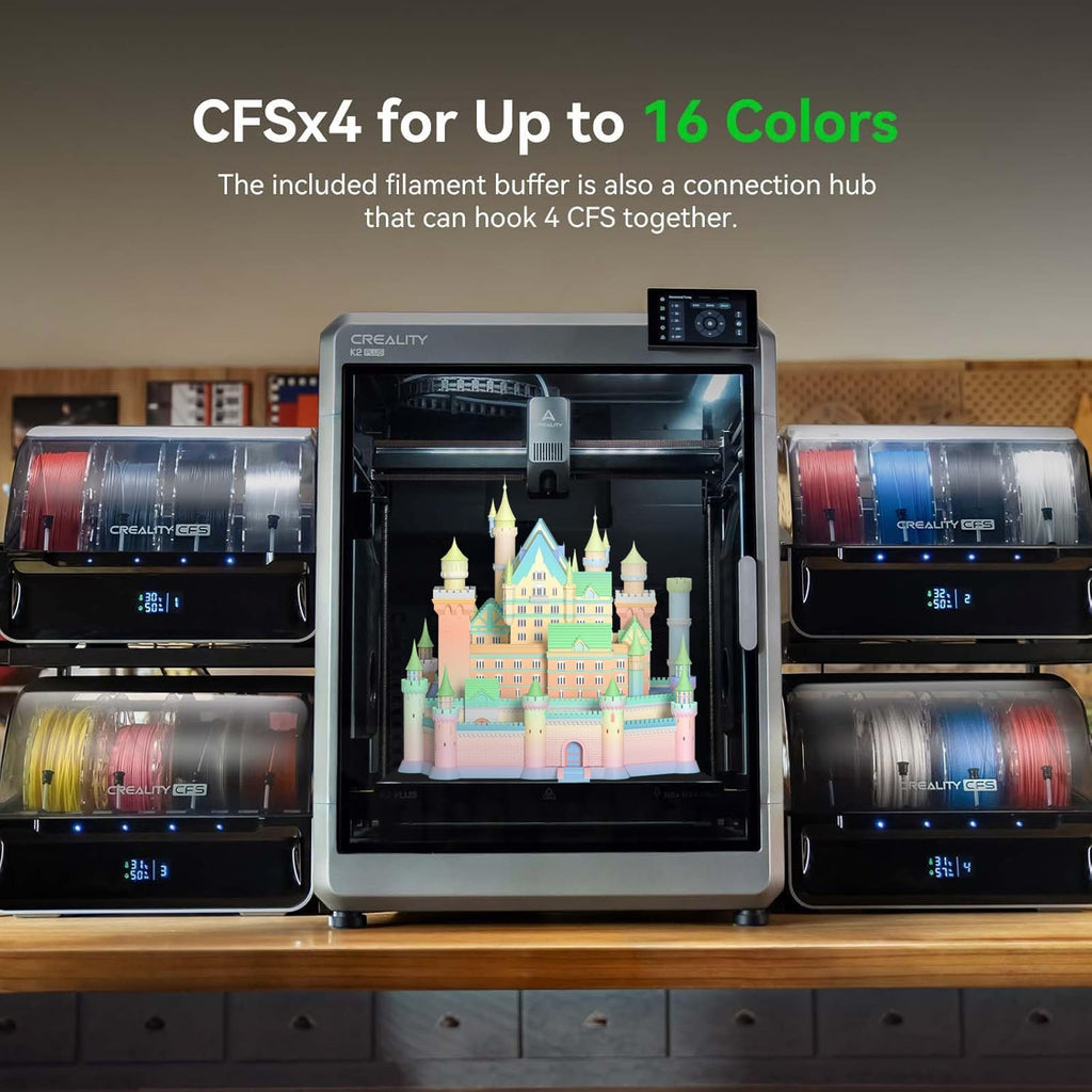 2026 New Official CREALITY CFS - Creality Filament System, Multi-Color 3D Printer Automatically System, Supports 16 Color Printing for K1 Series CFS Upgrade Kit/K2 Combo//K2 Plus/K1 MAX/K1 SE/K1C/Hi