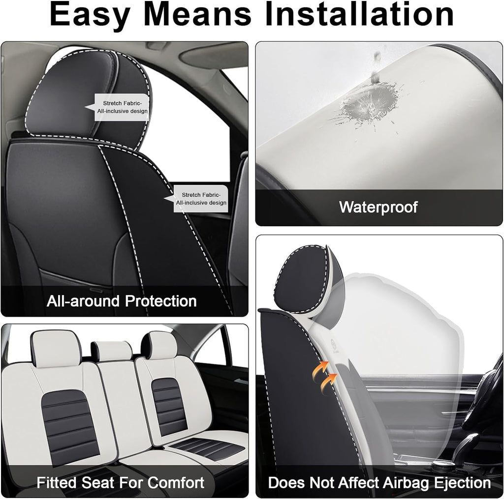 2 Seat Covers for Subaru Outback 2000-2026 Breathable Car Seat Covers,Anti-Slip Waterproof Car Seat Protectors with Airbag,Automotive Vehicle Cushion with Storage Pockets (Standard,Gray)