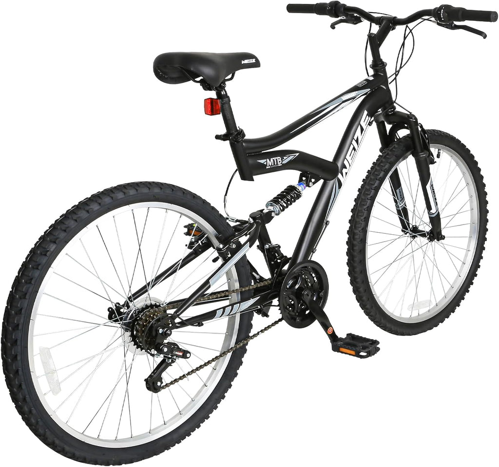 WEIZE Kids Mountain Bike, Kids' Bicycles for 6-14 Years Old Boys Girls with Dual Full Suspension, 6 Speeds Drivetrain, High-Carbon Steel Frame, Ideal for Young Riders and Adventurers