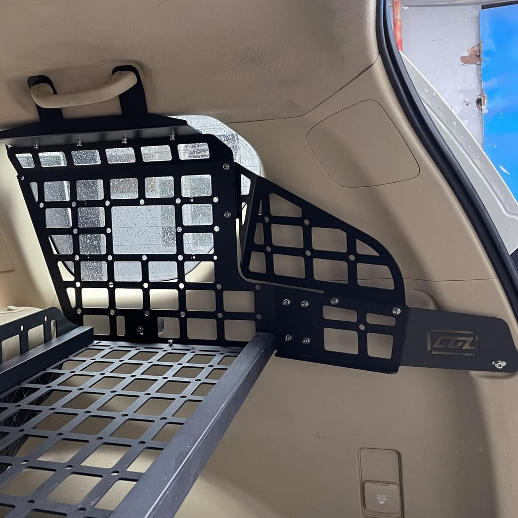 ITrims Car Trunk Organizer for Toyota Prado J150 / Lexus GX460 2010-2024 Interior Modular Storage Molle Panel Shelf Rear Trunk Luggage Carrier Cargo Rack Basket(No Speaker)
