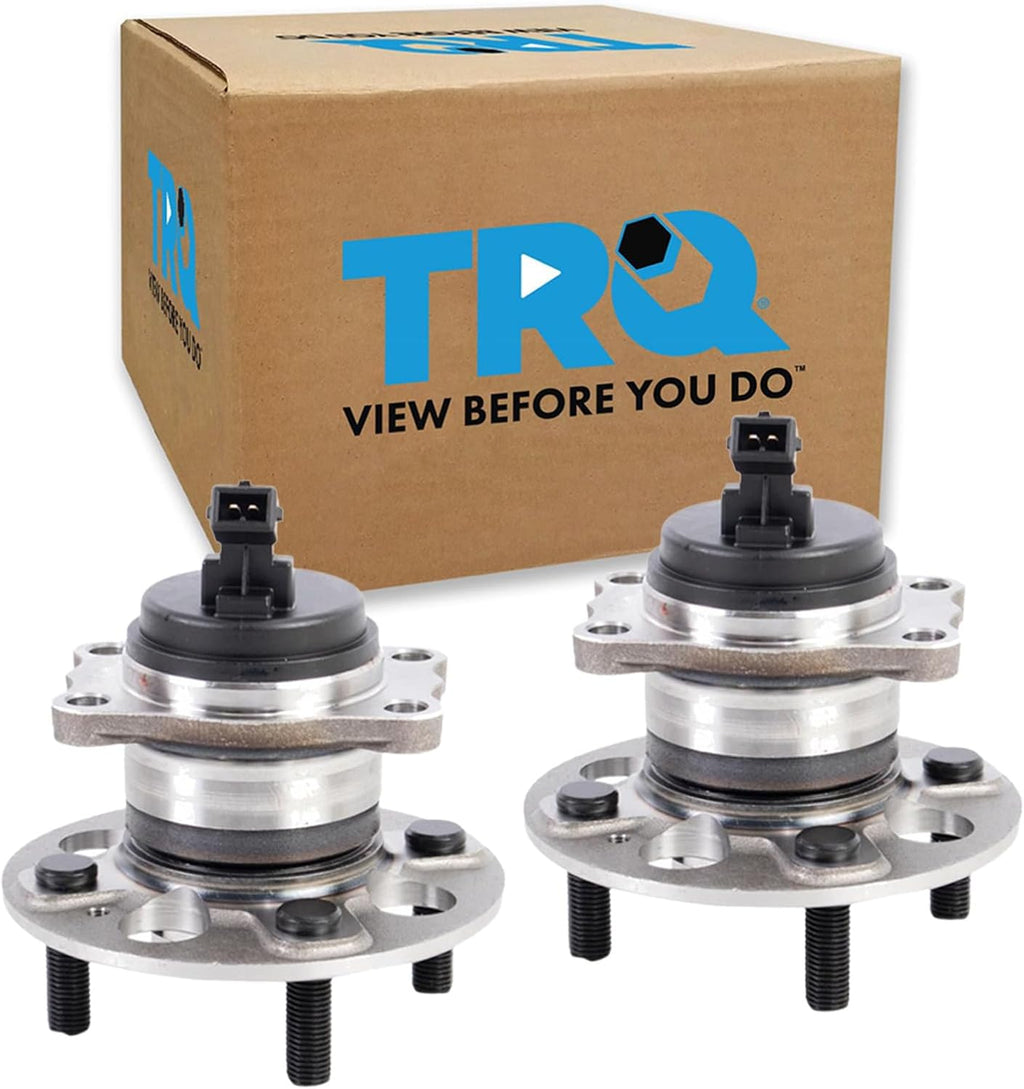 TRQ Rear Left and Right Wheel Bearing and Hub Assembly Set 2 Piece Compatible with 18-20 Hyundai Accent excluding Japan Built Models 21-22 Accent 18-20 Kia Rio excluding Japan Built Models 21 Rio