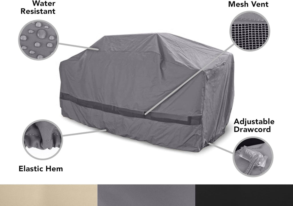Covermates Elite Island Grill Cover - Weather-Resistant BBQ Grill Protection, Heavy-Duty Outdoor Cover with Mesh Vents for Year-Round All-Weather Durability, 86 Inch, Charcoal