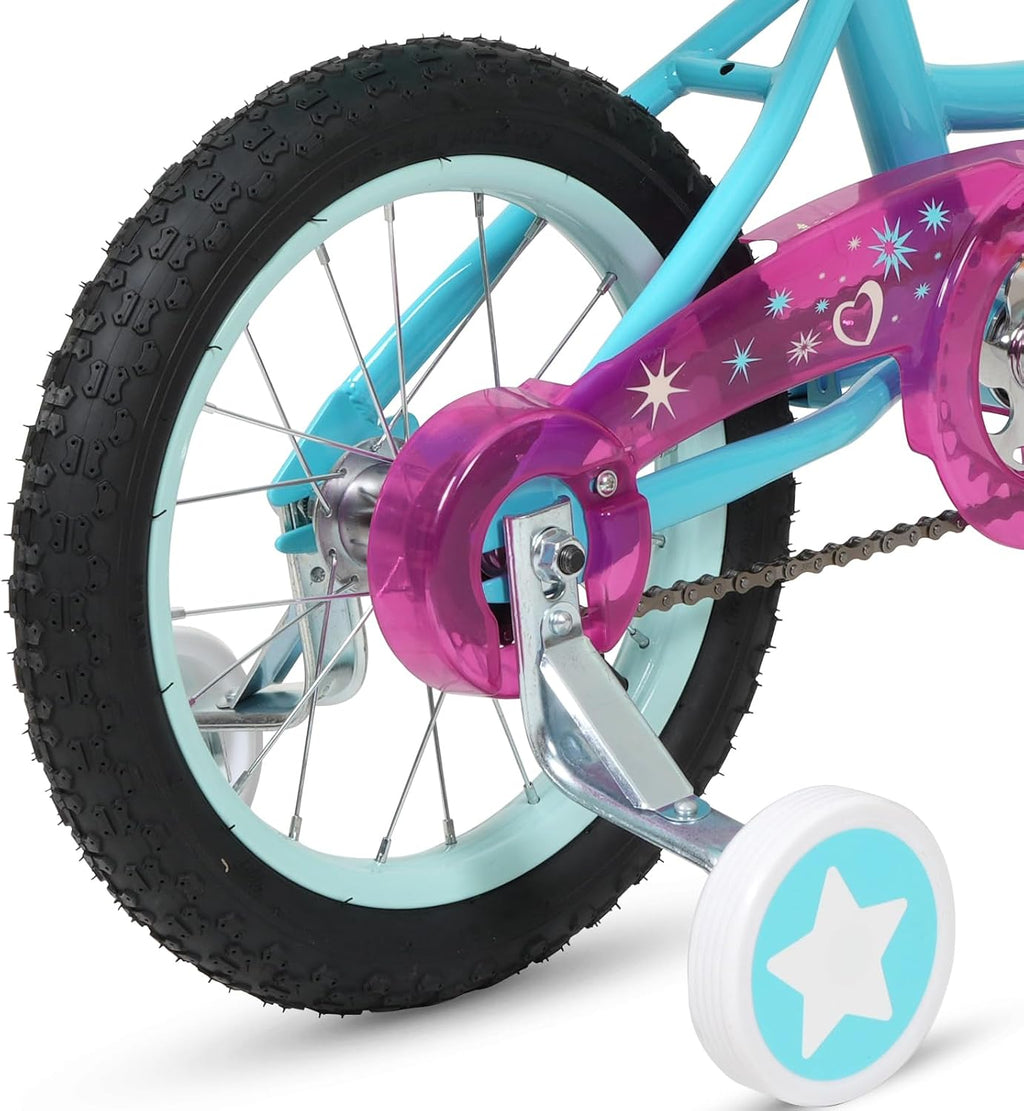 WEIZE Girls Bike for 3-12 Years Old Kids, 14 16 20 Inch Kids Bike with Training Wheels, Streamers, Basket and Doll Seat, Children Bicycles with Coaster Brake, Multiple Colors