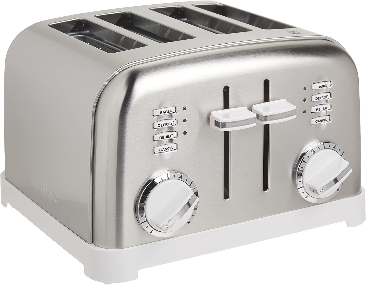 Cuisinart Air Fryer + Convection Toaster Oven, 8-1 Oven with Bake, Grill, Broil & Warm Options, Stainless Steel, TOA-70 & CPT-180WP1 4-Slice Metal Classic Toaster, White/Stainless Steel