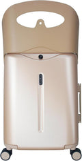 MiaMily 4-Wheel Carry-On Luggage with Seat – Ride-On Suitcase for Easy Family Travel, Seat Belt, 43L Hard Shell, Waterproof Pocket, Adjustable Handle, Champagne Gold