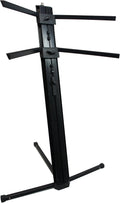 Harmony Audio Professional 2-Tier Column Keyboard Stand with 5/8' Mic Mount Ver2.0