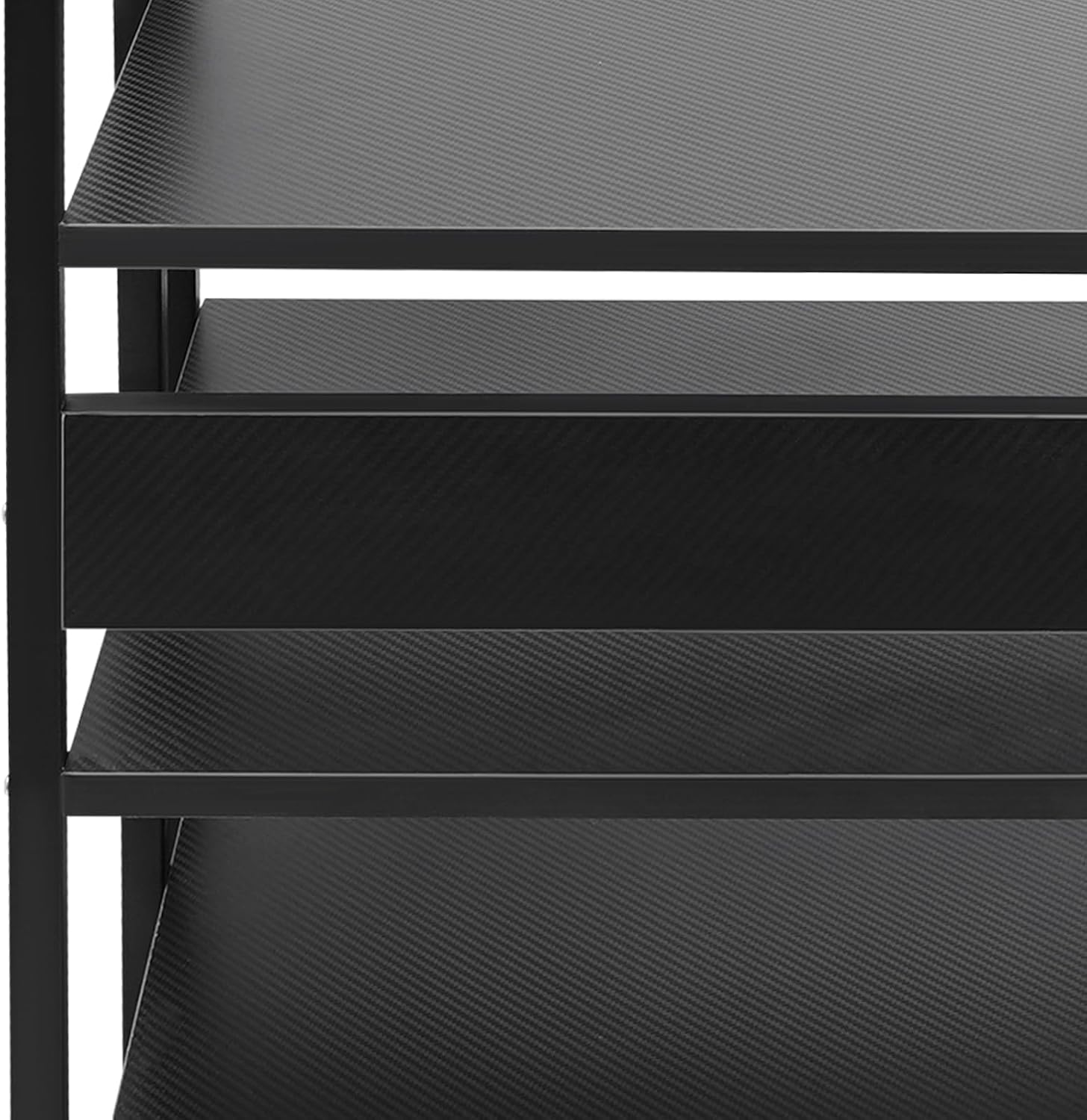 5-Tier Audio/Video Media Stand - CD & Record Player Display Rack for Stereo Receiver, AV Equipment Cabinet with 4 Lockable Wheels, Guardrails & Back Baffles, Holds Up to 88 lbs