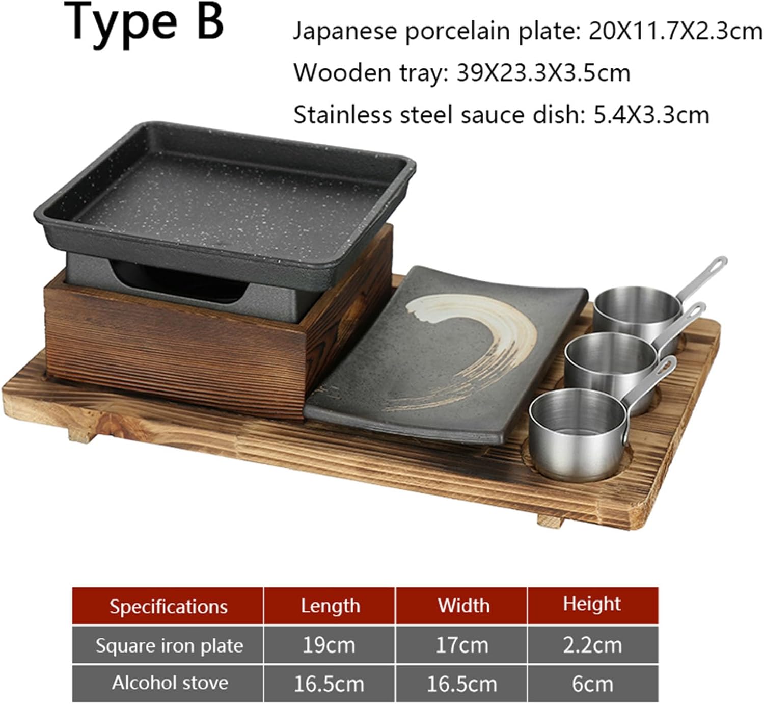 Portable BBQ Grill Korean Japanese Tabletop Barbecue Grill Charcoal BBQ Oven Alcohol Stove for Indoor Dining Table, Camping,B