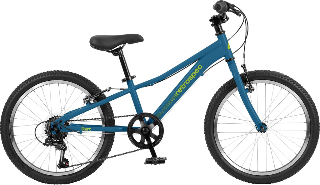 Retrospec Dart Kids Bike - 7-Speed Hybrid Bicycle for Ages 6-11 with 29in All-Season Tires & Shock Absorption - Adjustable Height Youth Bike with V-Brakes & Smooth Gear Shifting