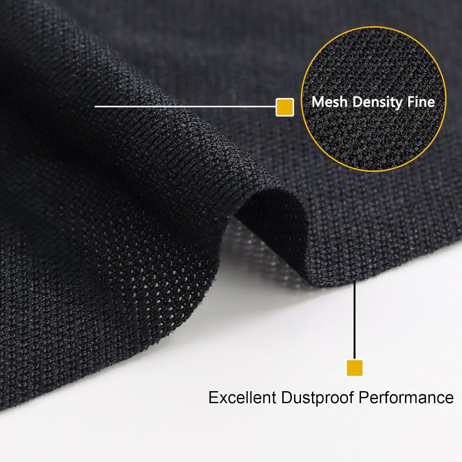 10yard Acoustic Mesh Fabric, Transparent Acoustic Grill Cloth, Breathable for Replacement Speaker Grill Cloth Furniture Upholstery DIY Projects Renovation Speaker Cabinets Black (360' x 54')