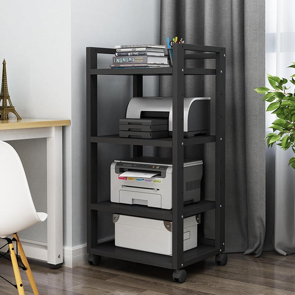 4 Tier Adjustable Audio Cabinet/Corner Bookcase, Home Theater Cabinet/Kitchen Storage Stand for DVD Player Book, Electronics Equipment Shelf (Size : Style A)