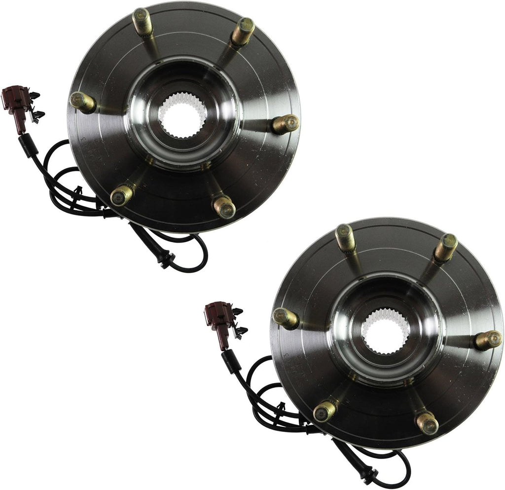 TRQ 2 Piece Rear Wheel Bearing & Hub Assembly Set Compatible with 2004-2010 Infiniti QX56 2005-2012 Nissan Armada 2004 Pathfinder Pathfinder Armada