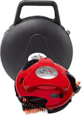 Grillbot Automatic Grill Cleaning Robot with Nylon Brushes, Electric BBQ Cleaner Brush with Motorized Power, Cordless Rechargeable Grill Scrubber for Outdoor Grills (Red and Case)