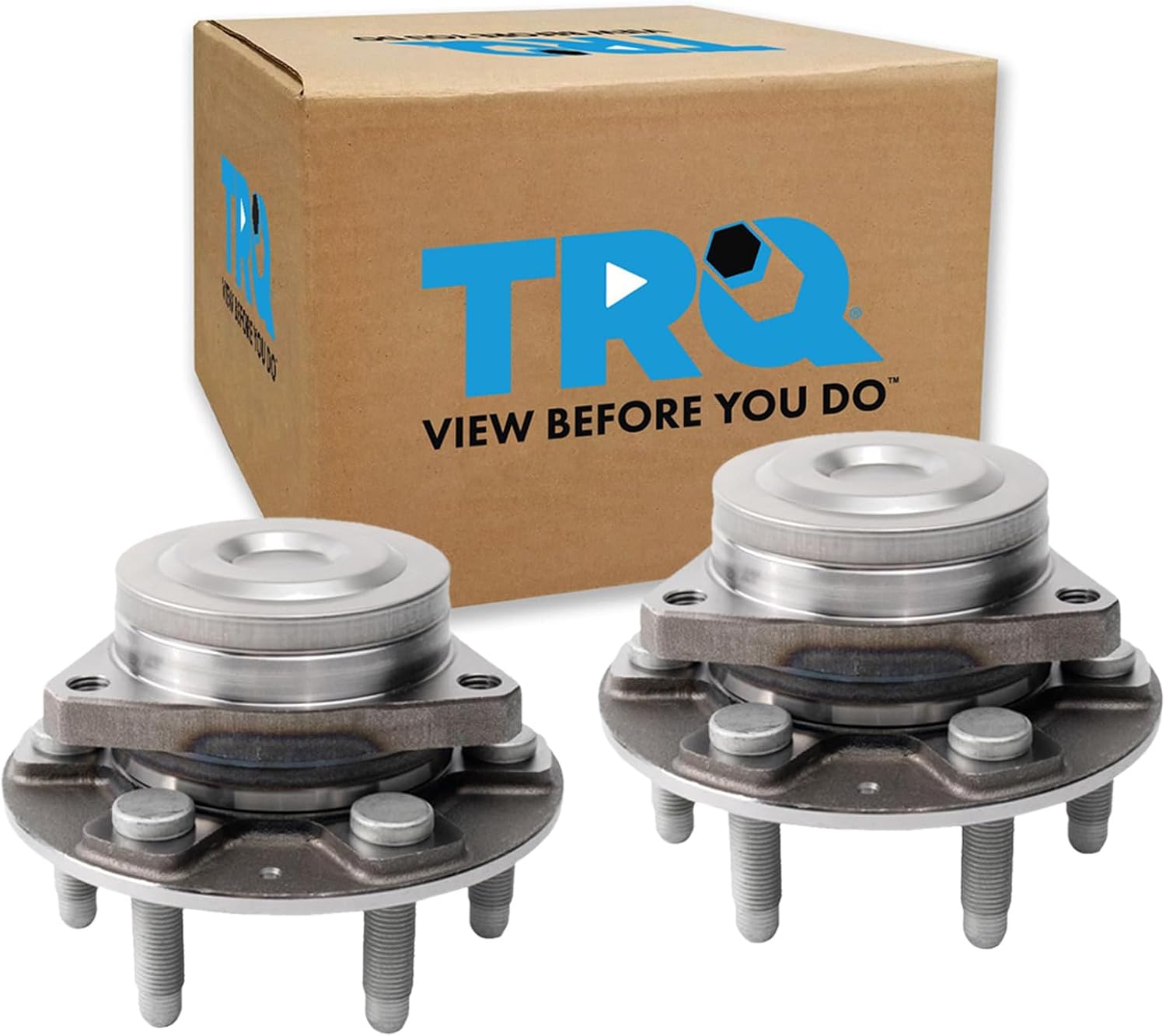 TRQ Rear Left and Right Wheel Bearing and Hub Assembly Set 2 Piece Compatible with 18-22 Buick Enclave FWD 17-22 Cadillac XT5 FWD 20-22 XT6 FWD 18-22 Chevrolet Traverse FWD 17-22 GMC Acadia FWD