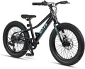 Glerc Mars Kids Mountain Bike, 20 24 Inch Fat Tire Bike for Teen Ages 6-14 Year Old, Bicycle with 2.8-Inch Wide Tires and 6 Speed Drivetrain, Multiple Colors