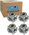 TRQ Front and Rear Wheel Bearing and Hub Assembly Set 4 Piece Compatible with 09-19 Ford Flex 10-12 Taurus 13-17 Taurus Limited SE 13-17 Taurus SHO 18-19 Taurus 09-16 Lincoln MKS 10-12 MKT