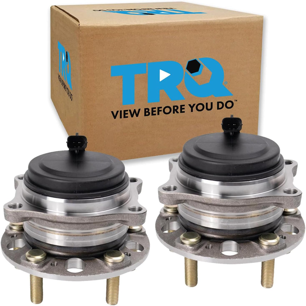 TRQ Front Left and Right Wheel Bearing and Hub Assembly Set 2 Piece Compatible with 2015-2016 Hyundai Genesis Rear Wheel Drive 2017 Genesis G80 Rear Wheel Drive
