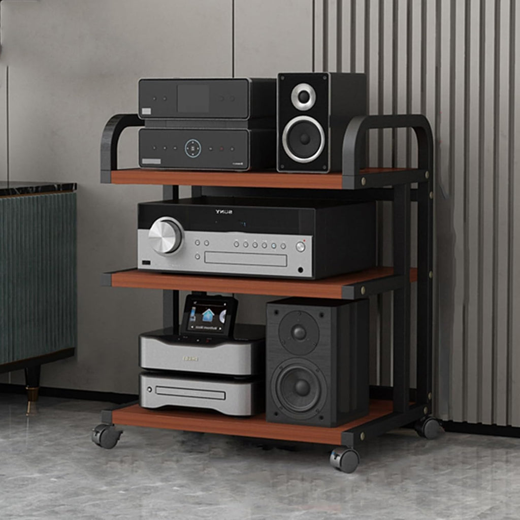 3/4/5-tier av media stand,stereo cabinet,audio rack,audio-video shelving,stereo stand,audio stand,av cabinet,stereo stands for living room,audio rack cabinet,stereo rack,audio cabinet,media rack(Black