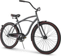 Huffy Cruiser Bike, Fairmont or Woodhaven Model, 20/24/26 Inch Sizes, Perfect for Casual Rides, Ergonomic Design, Rear Rack and Basket on Woodhaven Model, Simple Coaster Brakes, Multiple Color Options