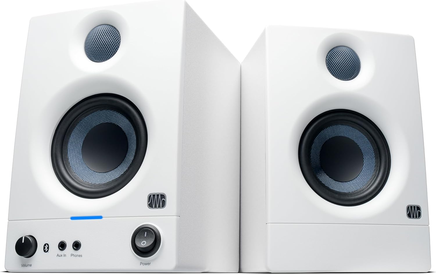 PreSonus Eris 3.5BT Studio Monitors, Pair — 3.5' Inch Powered Speakers, Bookshelf Speakers, Stereo, Desktop Computer, Near Field Music Production, Audio Mixing Recording