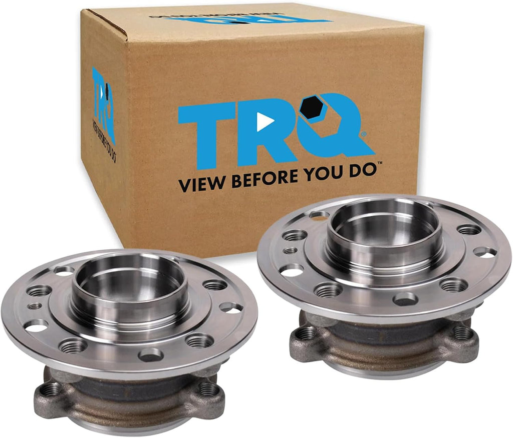 TRQ 2 Piece Front Wheel Bearing & Hub Assembly Set Compatible with 2015-2023 Mercedes-Benz C300 2016-2018 C350e 2020-2021 CLS450 2017-2018 E300 2021-2023 E350 2018 E400 E43 AMG 2020-2023 E450 2016-20