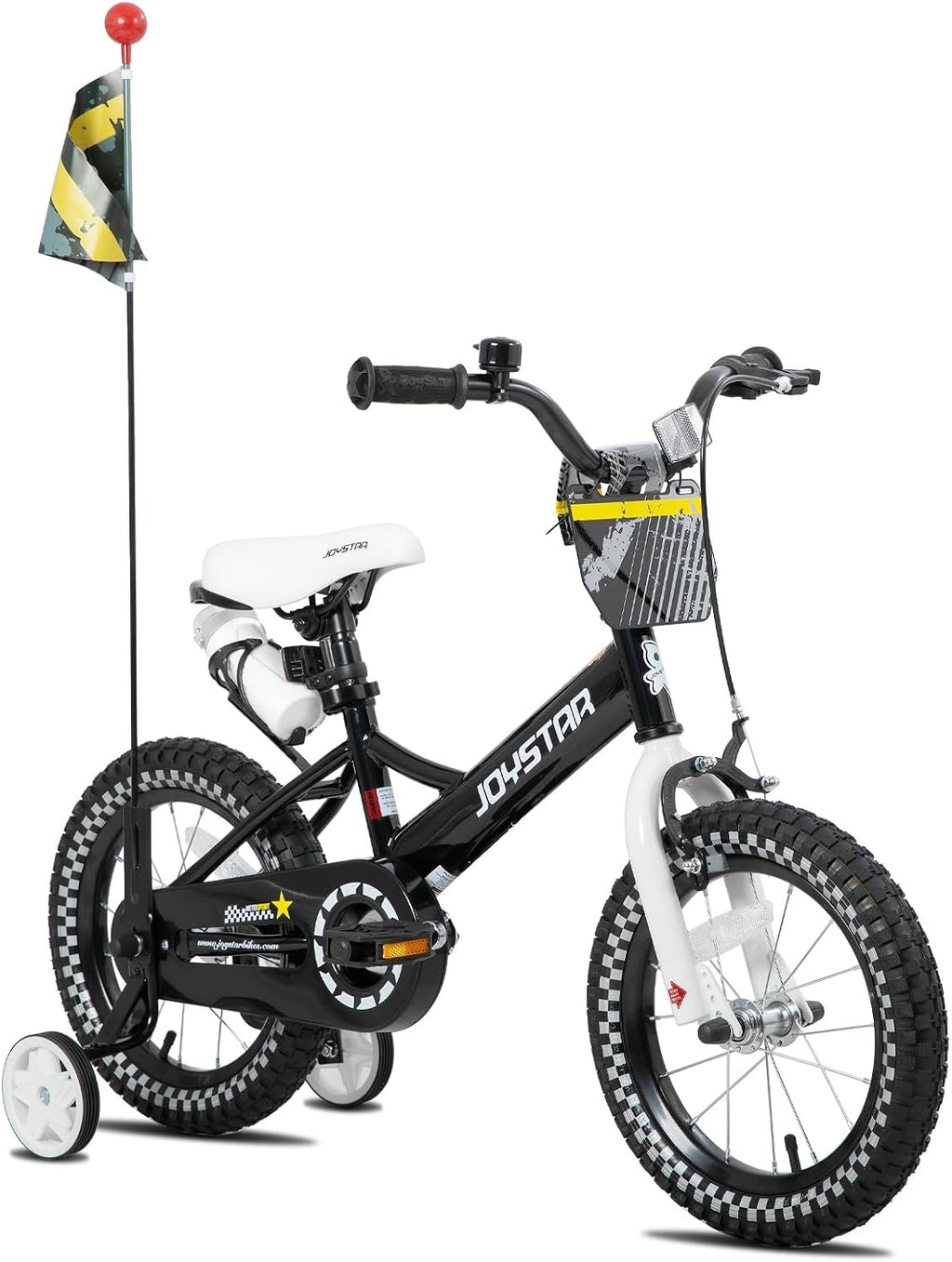 JOYSTAR Little Daisy Kids Bike for Girls Boys Ages 2-7 Years, 12 14 16 Inch Girls Bikes with Doll Bike Seat & Streamers, Boys Bike with Flag & Number Plate, Multiple Colors