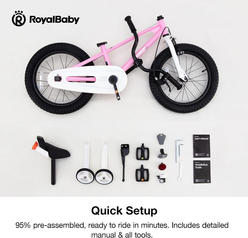 RoyalBaby Kids Bike Freestyle Classic 12 14 16 18 Inch Children Bicycle for Ages 3-10 Years Toddler to Big Kids