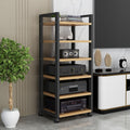 HOFSSI 6 Tier Furniture Media Stand DVD CD Player Stand Audio Rack Power Amplifier Equipment Cabinet Adjustable Open Storage Rack，Floorstanding Storage Shelves (Color : B)