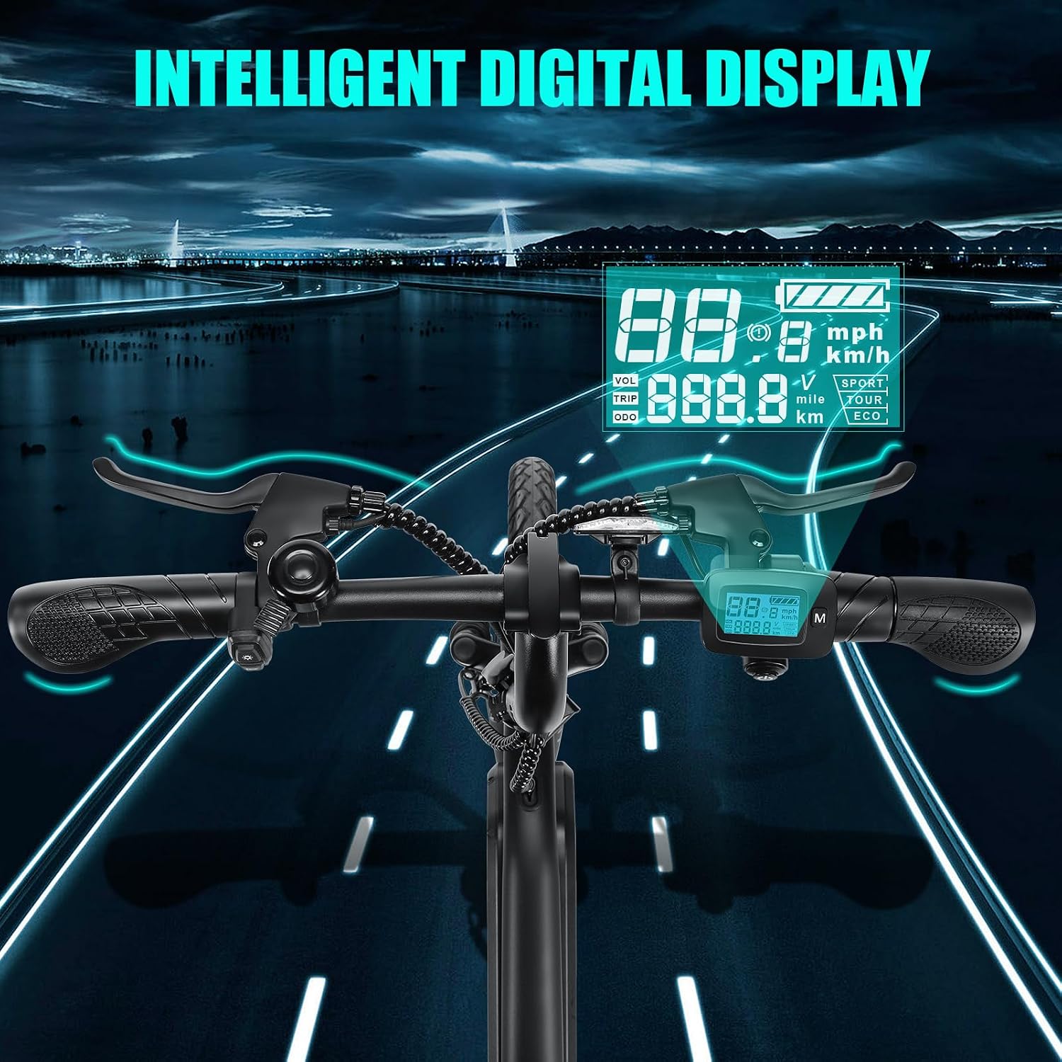 ANCHEER Folding Electric Bike for Adults, 374Wh Ebike, 20MPH Electric Bikes, 14' Foldable Electric Bicycle, 20-50 Miles Electric Bikes, E Bike, LCD Display, Dual Suspension, UL2849 Compliant