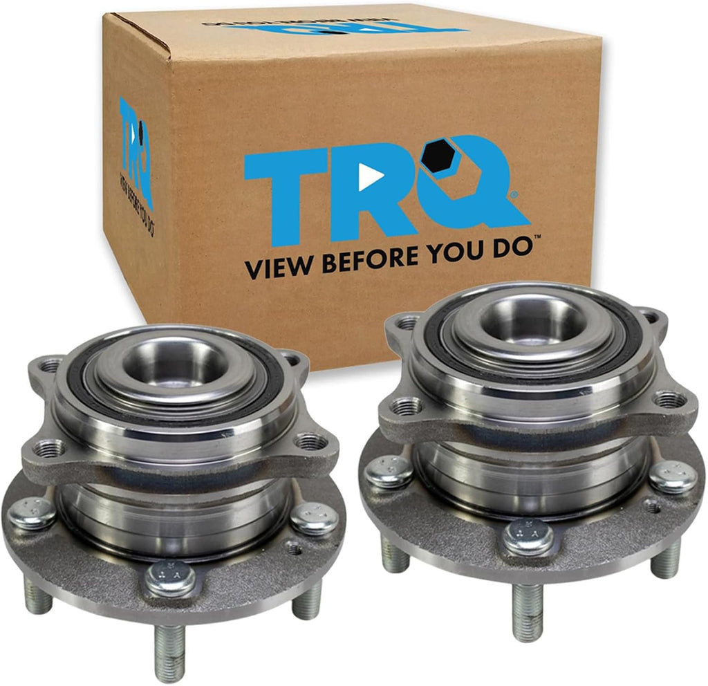 TRQ Front Left and Right Wheel Bearing and Hub Assembly Set 2 Piece Compatible with 15-19 Hyundai Sonata 18-21 Tucson 21-22 Veloster N Manual Transmission 2016 Kia Optima LX EX LX 1.6T 17-21 Sportage