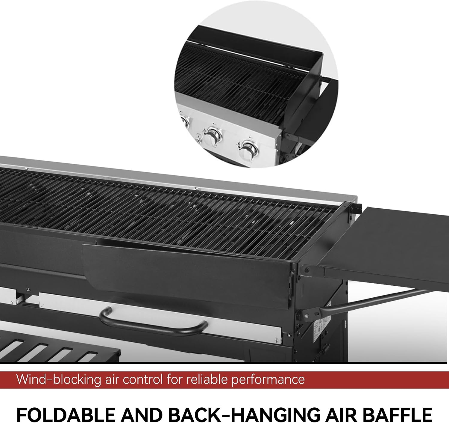 Royal Gourmet 8-Burner Gas Grill, 104,000 BTU Liquid Propane Grill, Independently Controlled Dual Systems, Outdoor Party or Backyard BBQ, Black