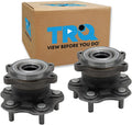 TRQ Rear Left and Right Wheel Bearing and Hub Assembly Set 2 Piece Compatible with 2003-2008 Infiniti FX45
