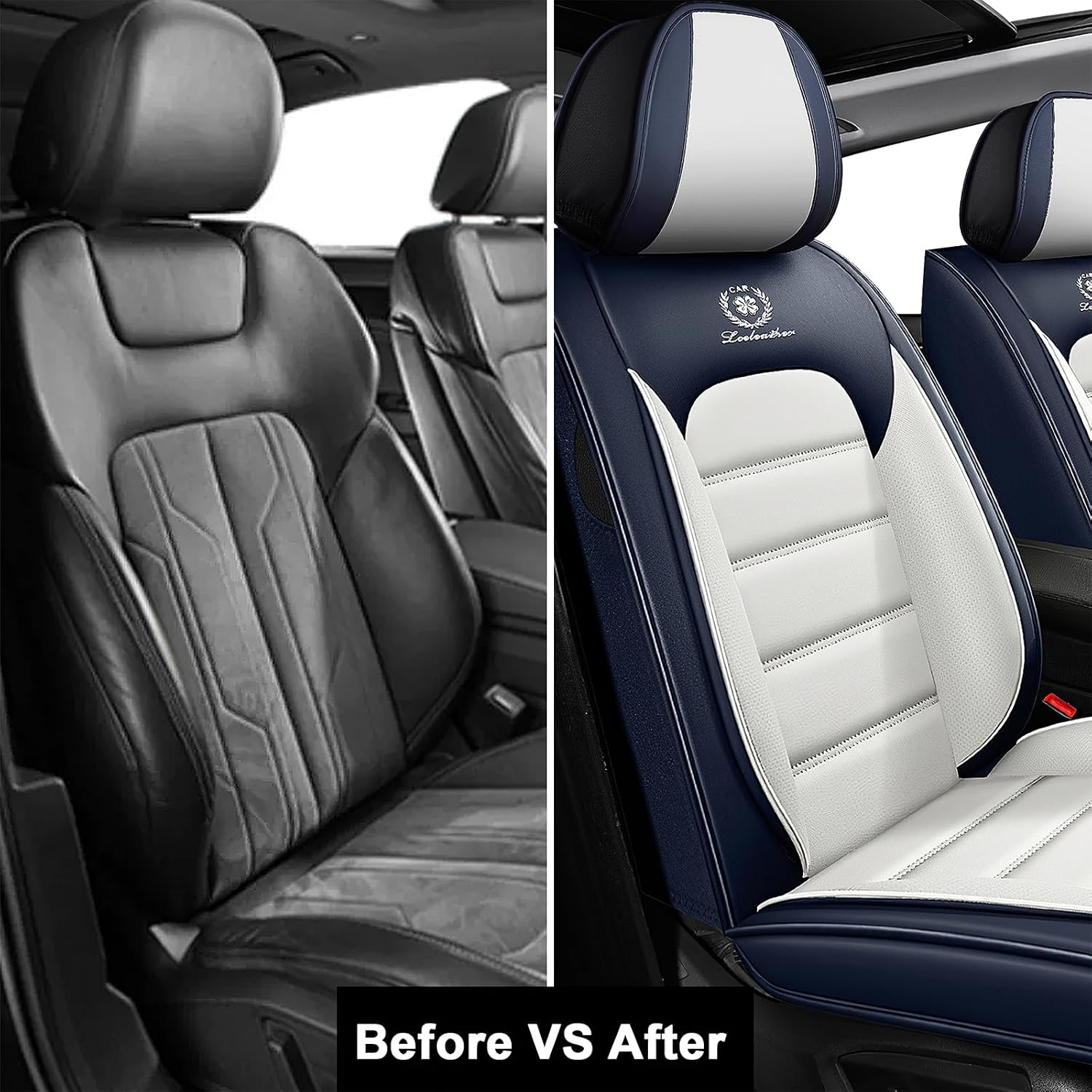 2 Seat Covers for Subaru Outback 2000-2026 Breathable Car Seat Covers,Anti-Slip Waterproof Car Seat Protectors with Airbag,Automotive Vehicle Cushion with Storage Pockets (Standard,Blue)