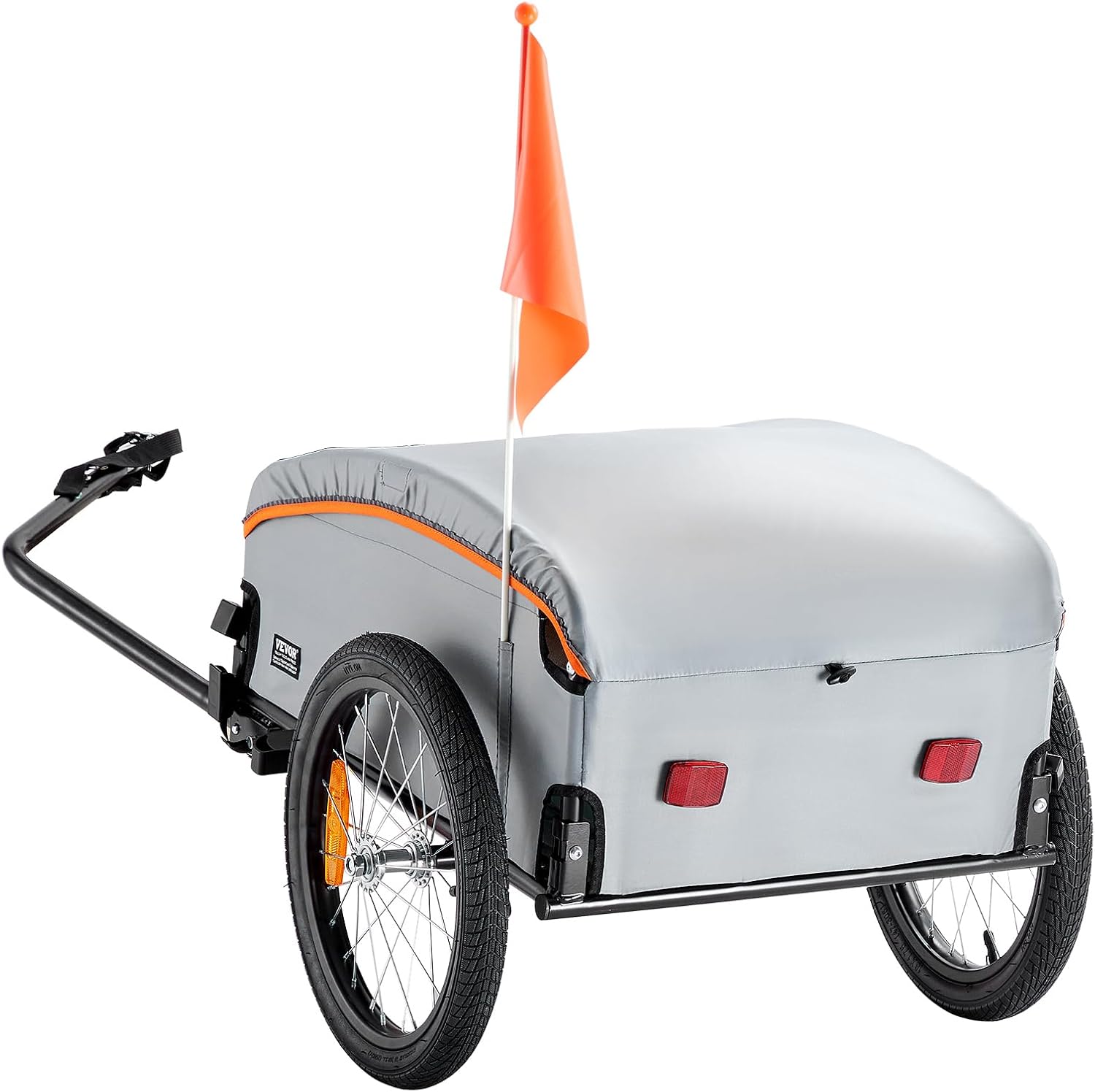 VEVOR Bike Cargo Trailer, 88/100/160 lbs Load Capacity, Heavy-Duty Bicycle Wagon Cart, Foldable Compact Storage with Universal Hitch