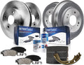 Detroit Axle - Brake Kit for 2009-2013 Honda Fit Front Disc Brake Rotors Ceramic Brakes Pads 2010 2011 2012 Replacement Brake Drums Brake Shoes